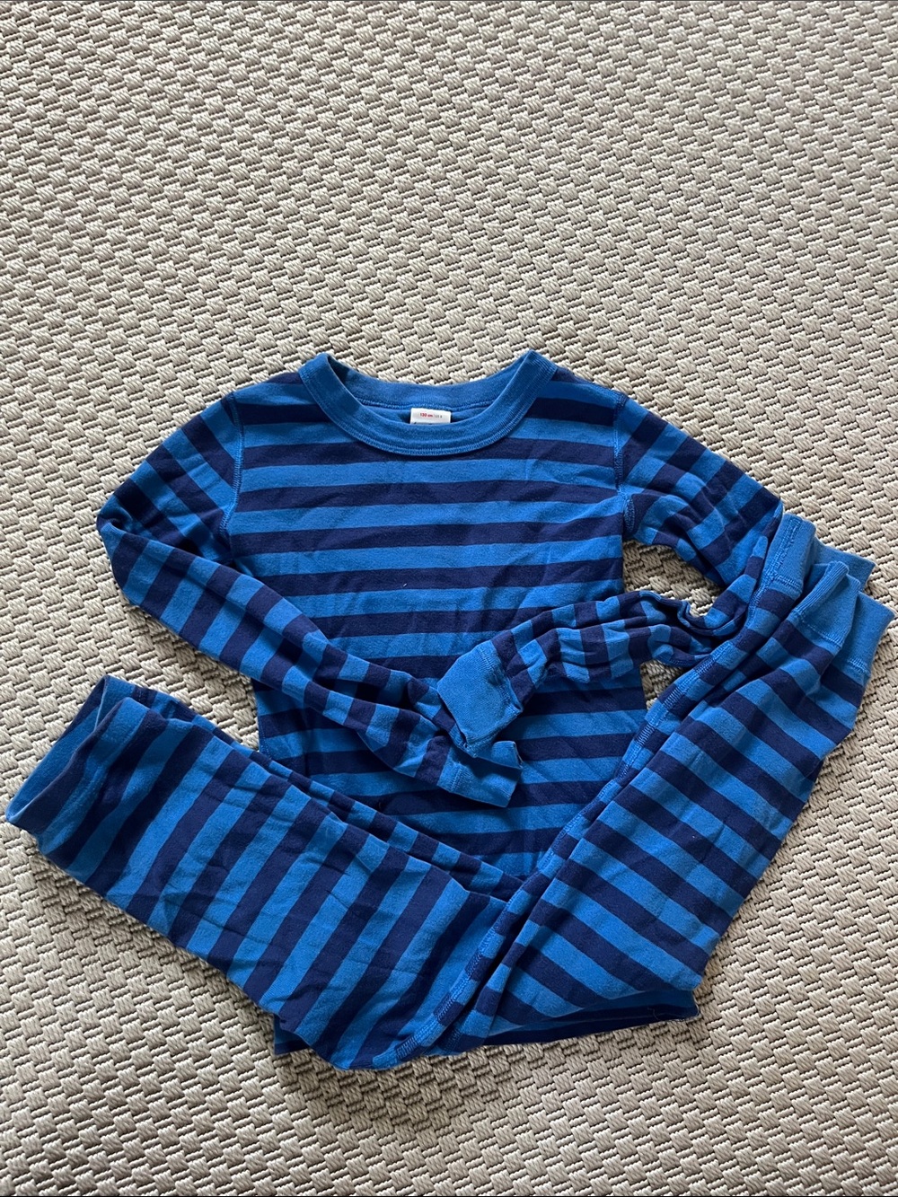 Hanna Andersson - Blue and Navy Striped Kids Pajama Set